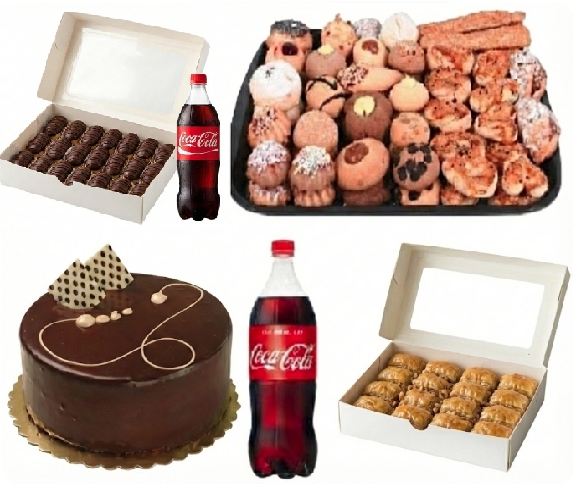 4-6 Kişilik Çikolatalı Yaş Pasta + Kuru Pasta + Cevizli Baklava Menüsü